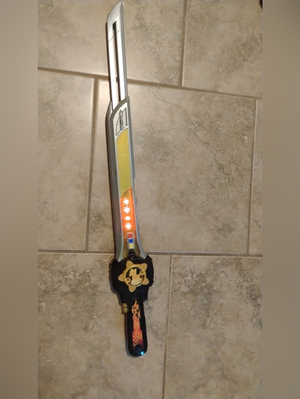 Light-Up Kids Sword Toy in Yellow and Black